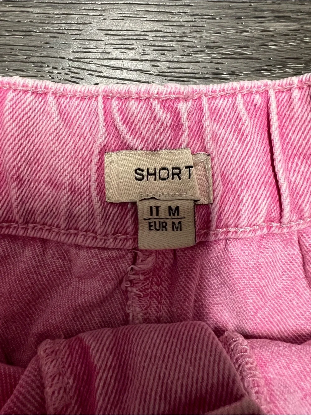 women’s pink denim shorts